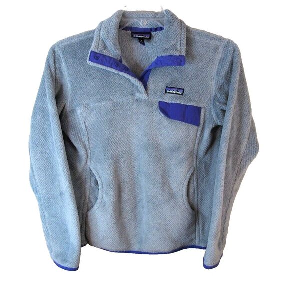 Patagonia Gray Re-Tool Snap-T Polartec Pullover Fleece Jacket Women's Medium - Picture 1 of 9